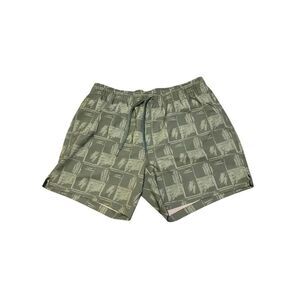 Bearbottom Swim Shorts 5.5 Inseam Printed Green Coastal Preppy Men XL